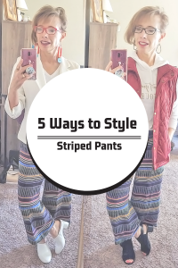 What to Wear with Striped Pants for Women over 50