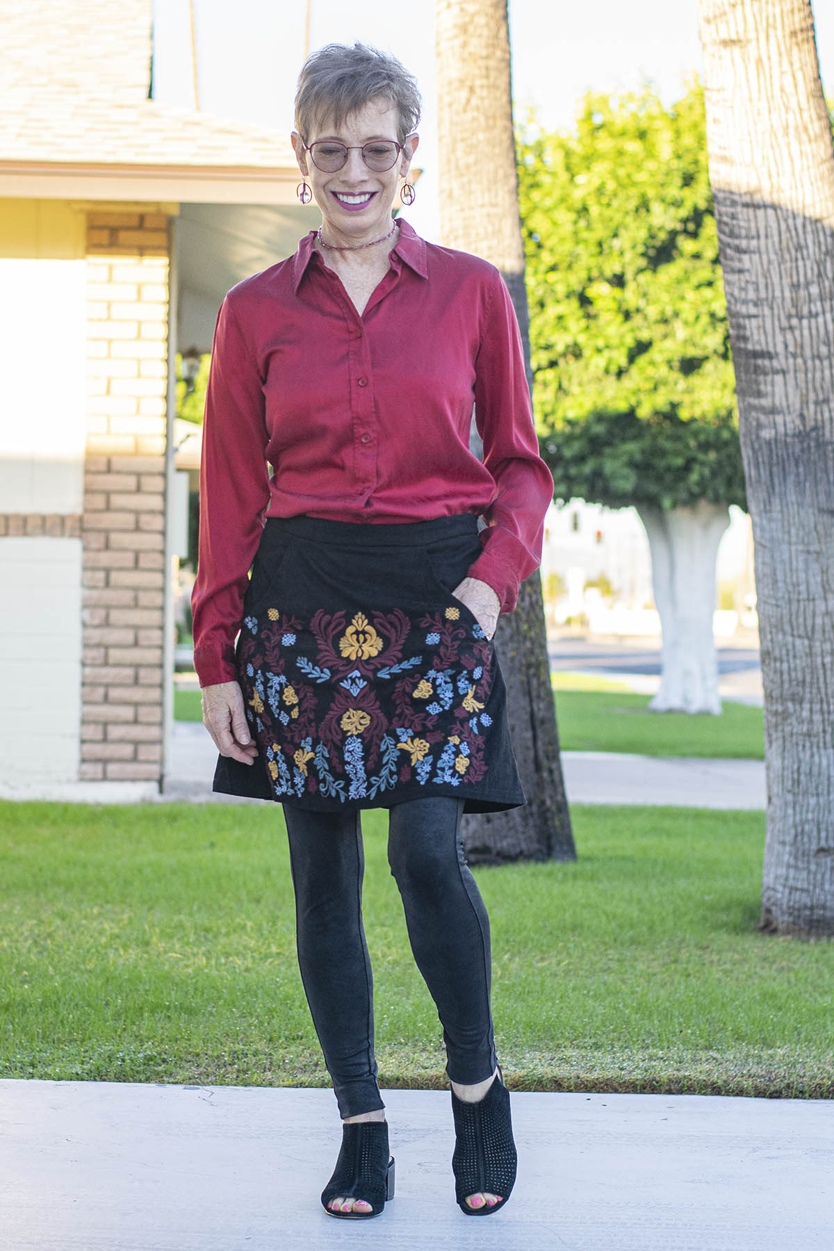 How to Wear Short Skirts and Be Modest for Women over 50