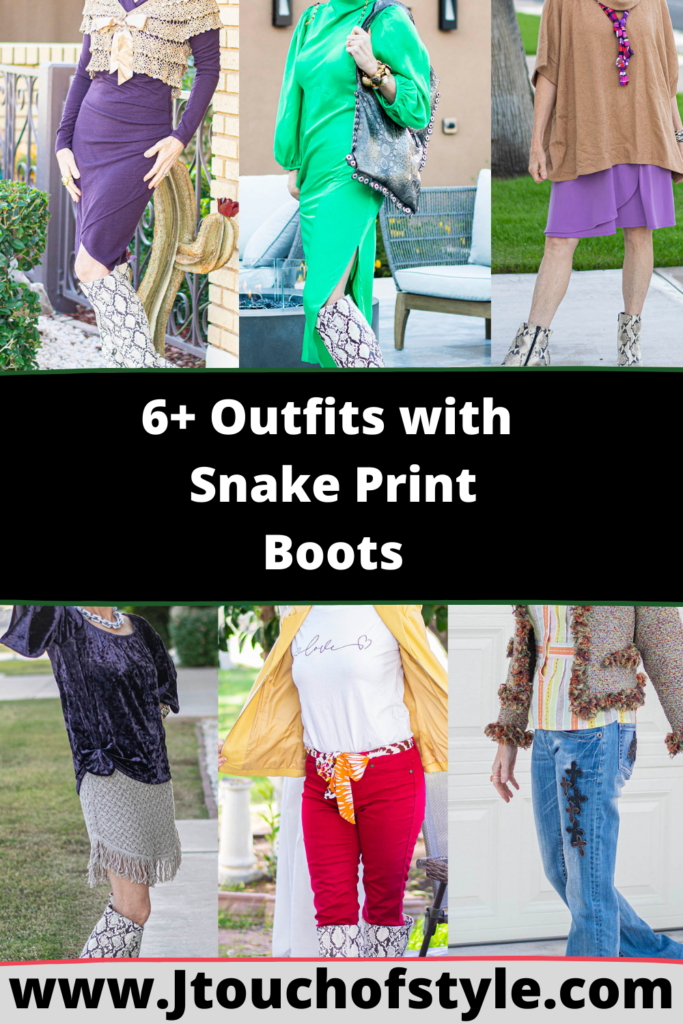 6+ outfits with snake print boots