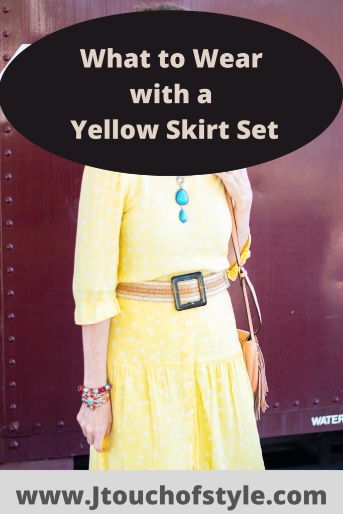 What to wear with a yellow skirt set