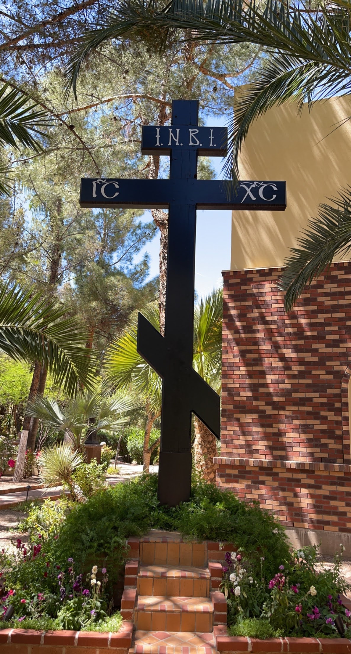 Cross at monastery in Florence Arizona